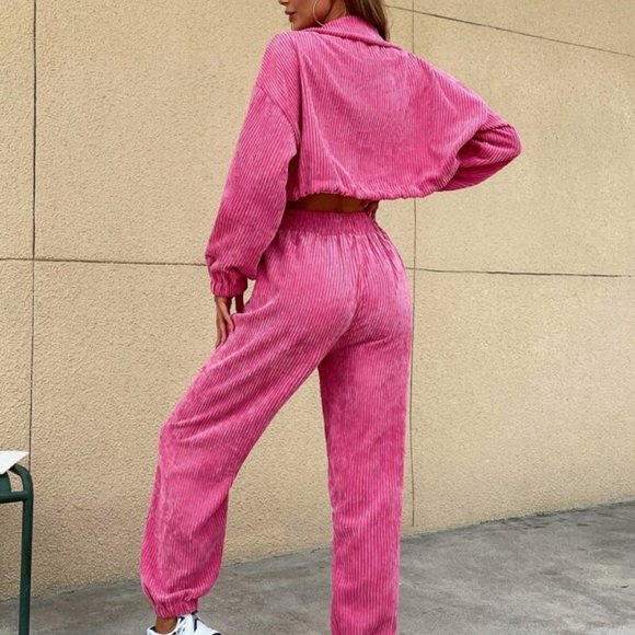 BARBIE GIRL Corduroy Coat & Pants - PINK - Picture 4 of 10